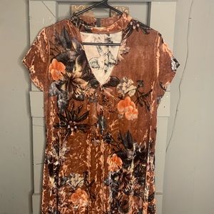 Crushed velvet dress